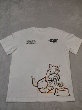 Shoe Palace x Tom and Jerry Collab Sketch Graphic T-Shirt (White)